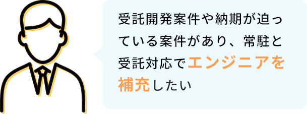 フル常駐ではなく、週2回程度の業務支援を行って欲しい